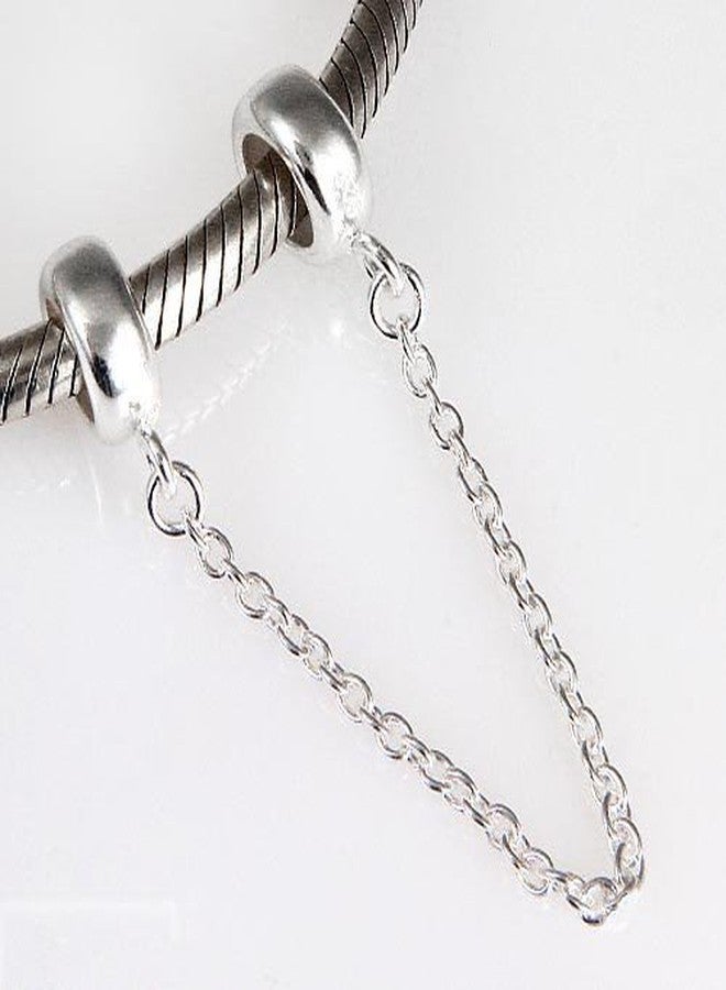 ARTCHARM .925 Sterling Silver Stopper Safety Chain Bead Charm For European Bracelets - Image 3